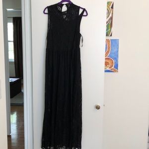 Black Lace Floor Length XXI gown SLIP INCLUDED!